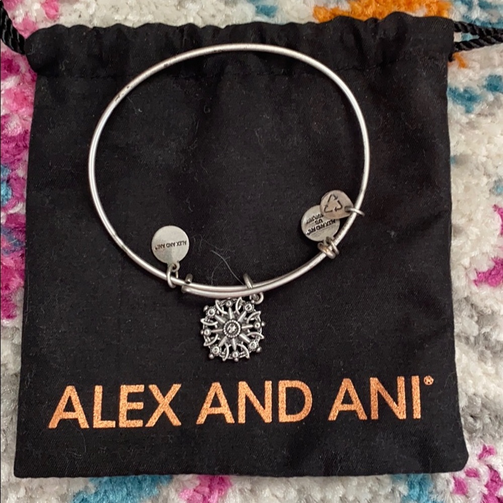 Alex & Ani Silver Compass Bracelet
